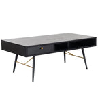 Table basse Bulgarie noire et cuivre 1,15 m