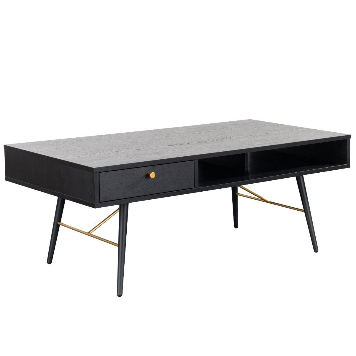 Table basse Bulgarie noire et cuivre 1,15 m