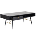 Table basse Bulgarie noire et cuivre 1,15 m