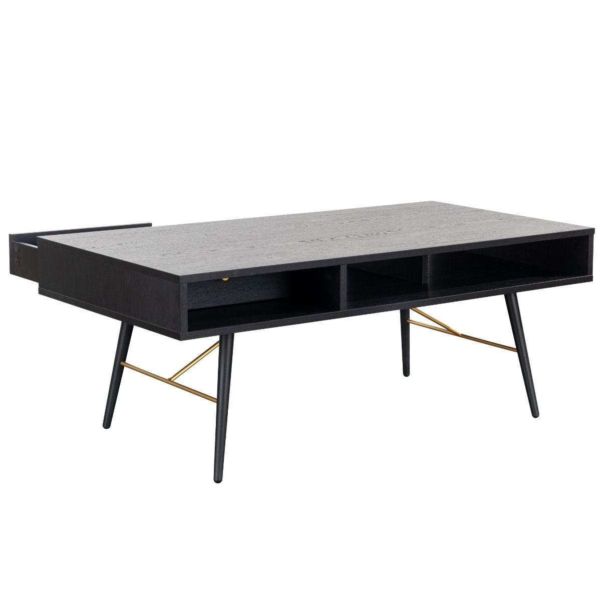 Table basse Bulgarie noire et cuivre 1,15 m