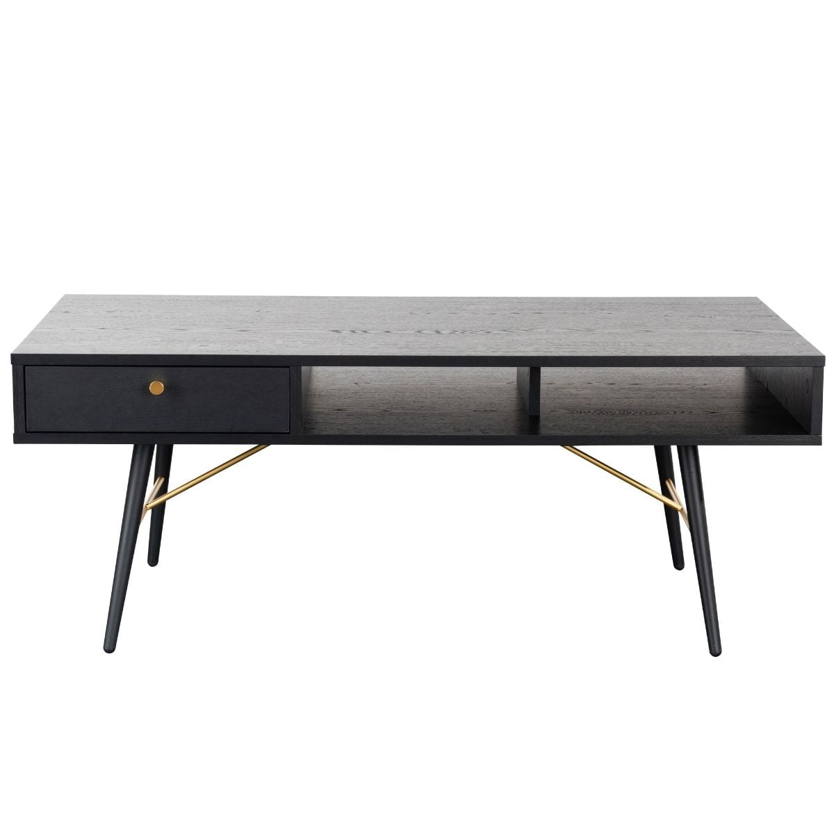 Table basse Bulgarie noire et cuivre 1,15 m