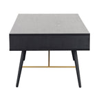 Table basse Bulgarie noire et cuivre 1,15 m