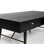 Table basse Bulgarie noire et cuivre 1,15 m