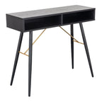 Console Bulgarie noire et cuivre 0,9 m