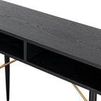 Console Bulgarie noire et cuivre 0,9 m