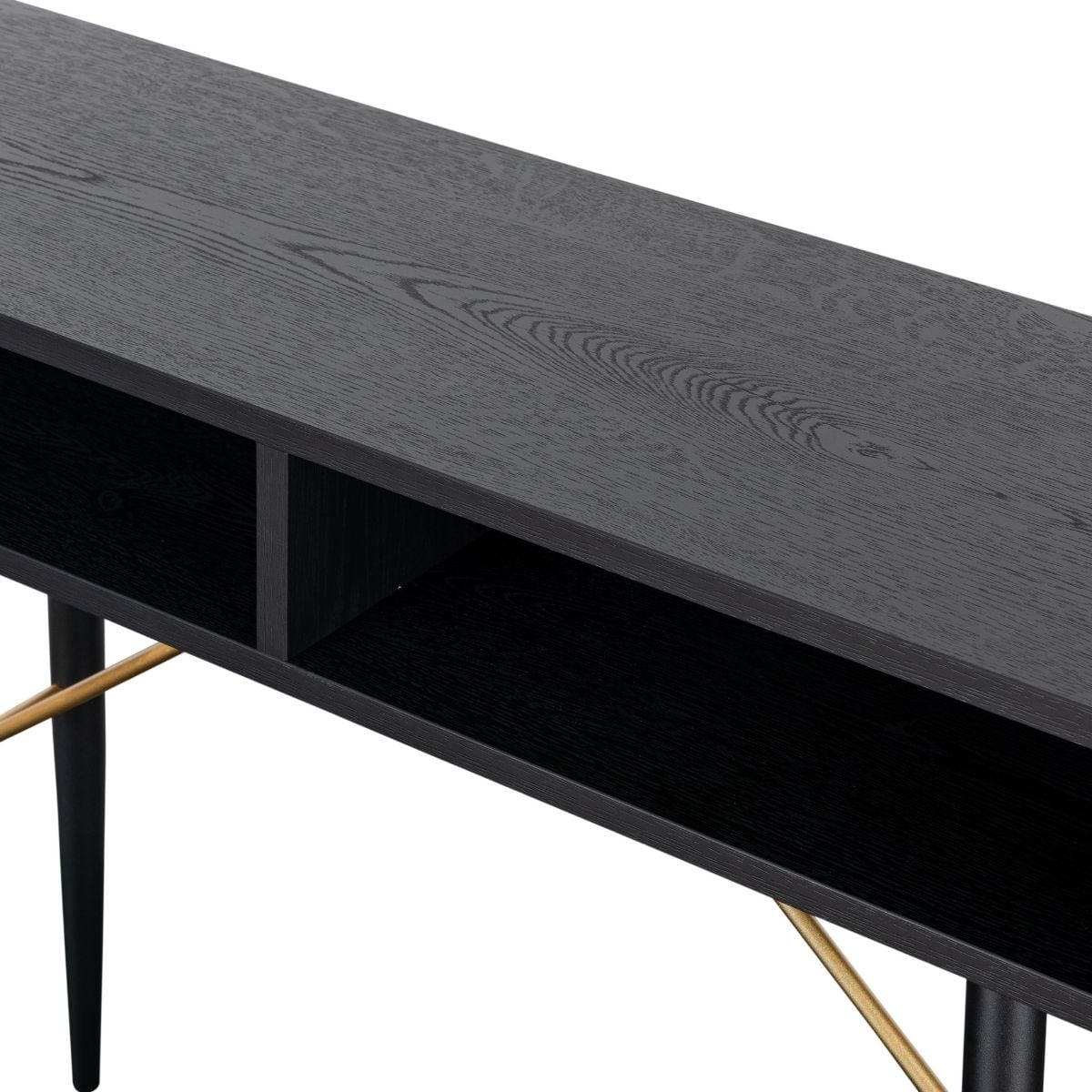 Console Bulgarie noire et cuivre 0,9 m