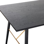 Table de salle à manger Bulgarie noire et cuivre 1,2 m