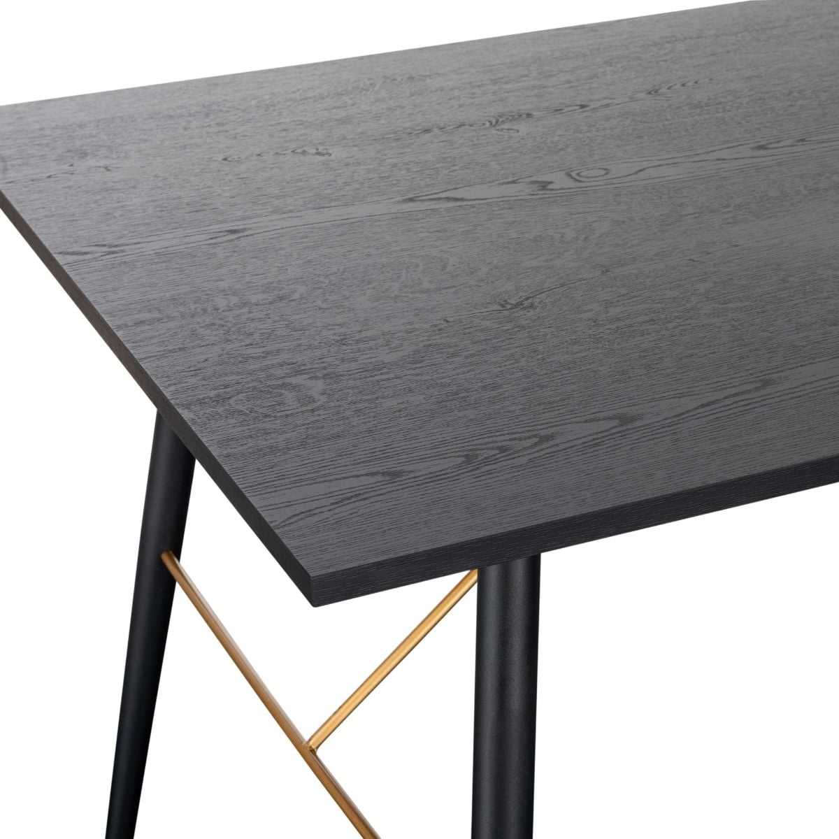 Table de salle à manger Bulgarie noire et cuivre 1,2 m