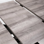 Table de salle à manger extensible Bray sur pied central, 1,6-2 m