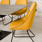 Table de salle à manger extensible Bray sur pied central, 1,6-2 m