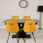 Table de salle à manger extensible Bray sur pied central, 1,6-2 m