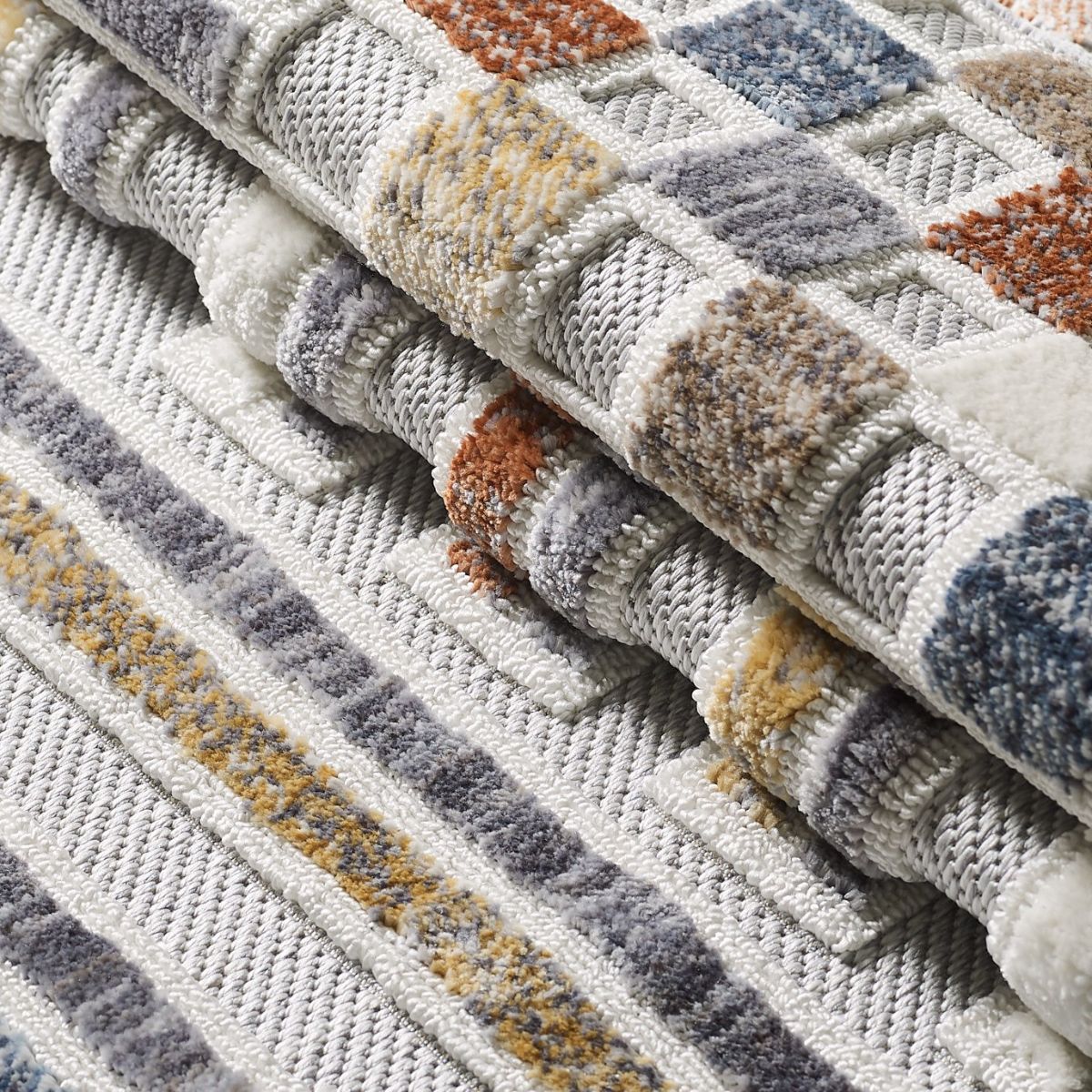 Tapis à rayures et à carreaux géométriques Broadway