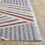 Tapis moderne à rayures texturées Broadway