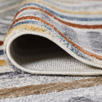 Tapis moderne à rayures texturées Broadway