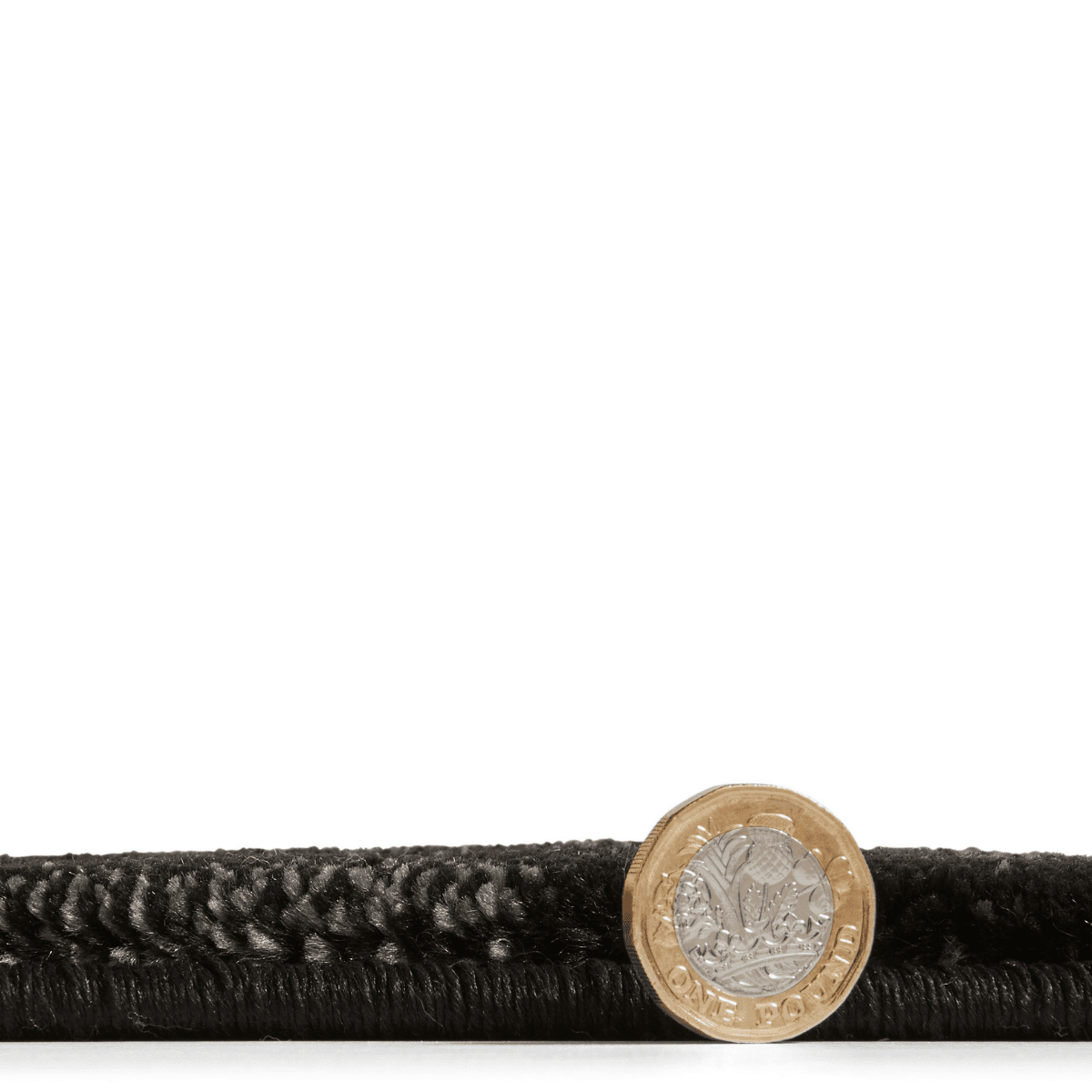 Tapis abstrait noir et or artisanal