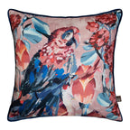 Coussin perroquet Calypso oiseau bleu