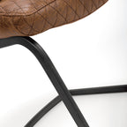 Chaise de salle à manger Cameron en similicuir matelassé