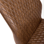 Chaise de salle à manger Cameron en similicuir matelassé