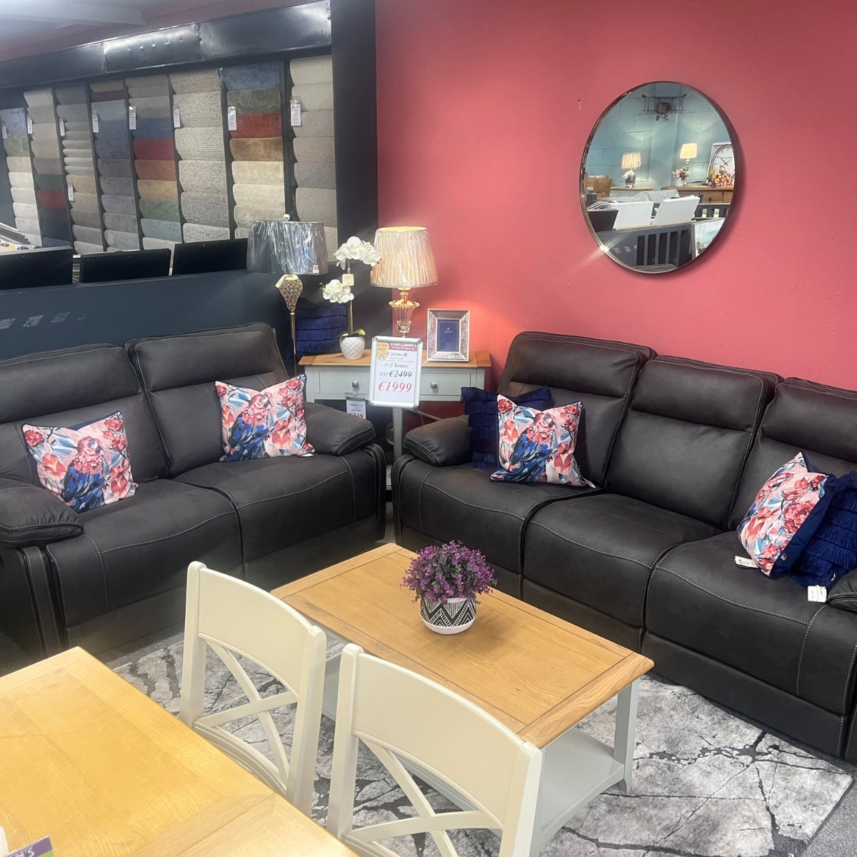 Ensemble de fauteuils inclinables manuels Carswell - Modèle d'exposition