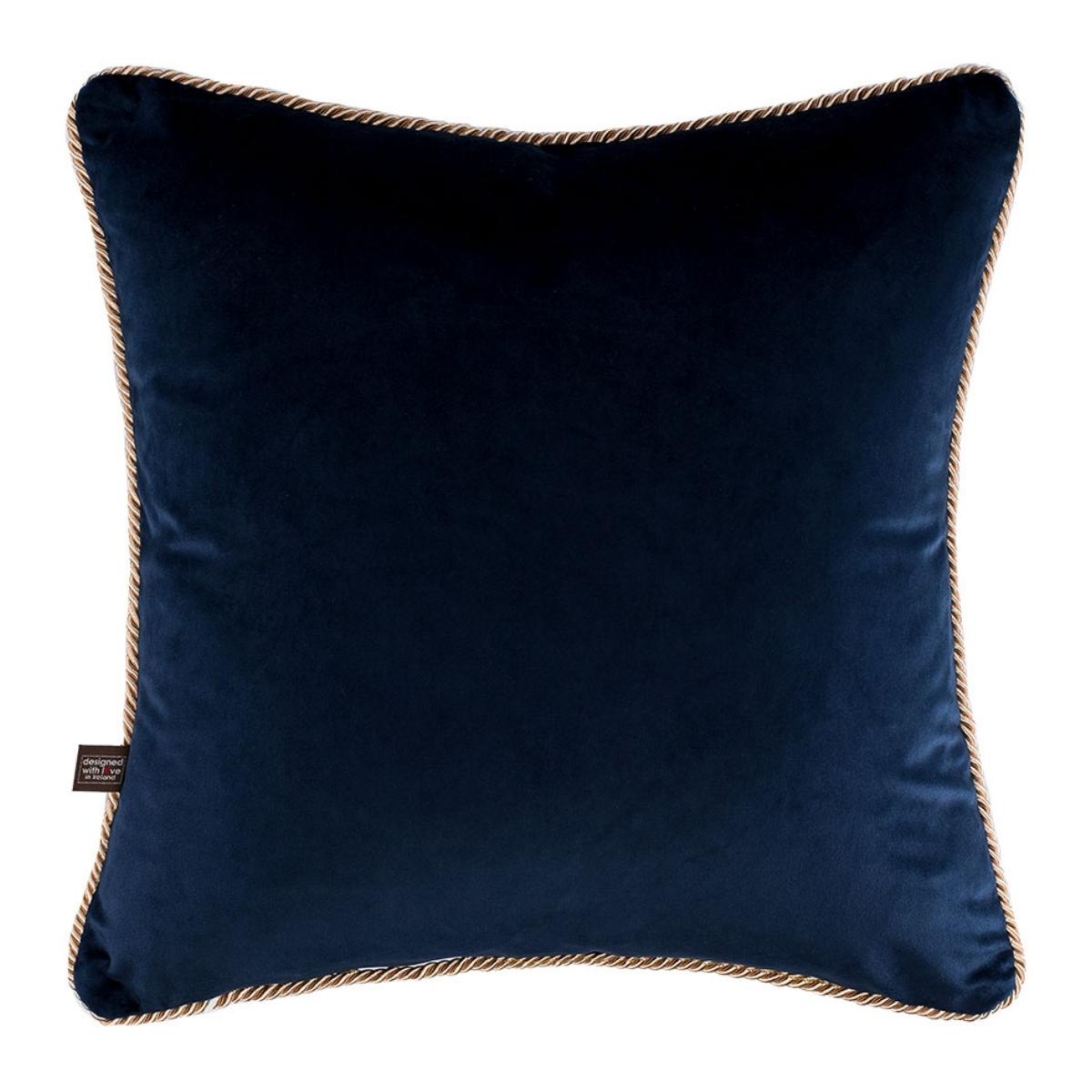 Coussin Cecile vert marine à feuilles