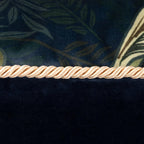 Coussin Cecile vert marine à feuilles