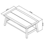 Table basse Chambéry en chêne vieilli
