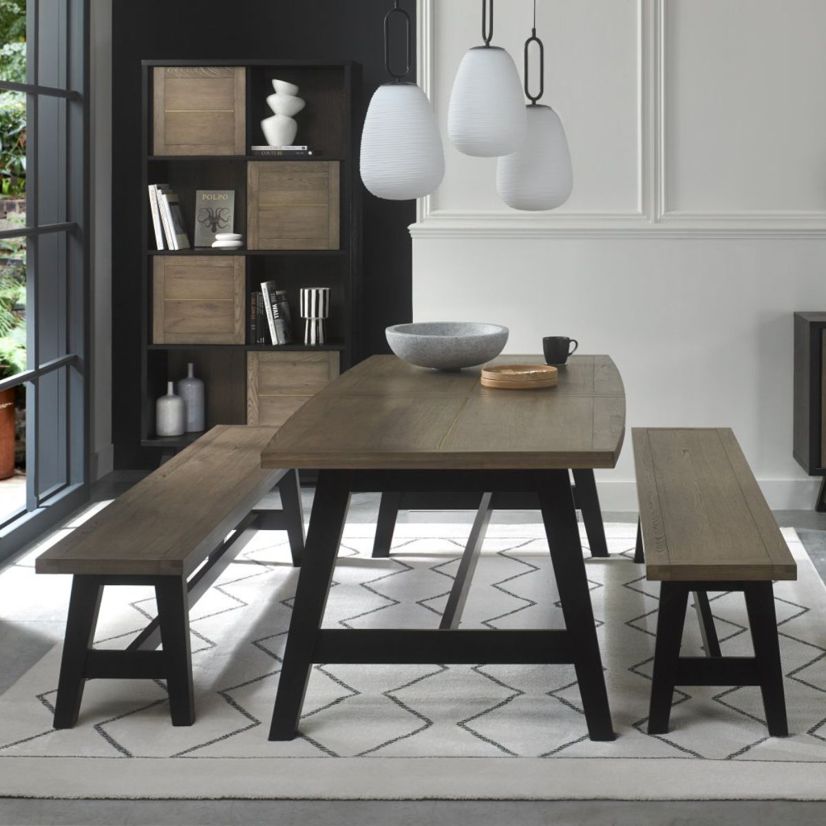 Banc de salle à manger en chêne vieilli Chambéry