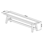 Banc de salle à manger en chêne vieilli Chambéry