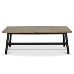 Table de salle à manger extensible Chambéry en chêne vieilli