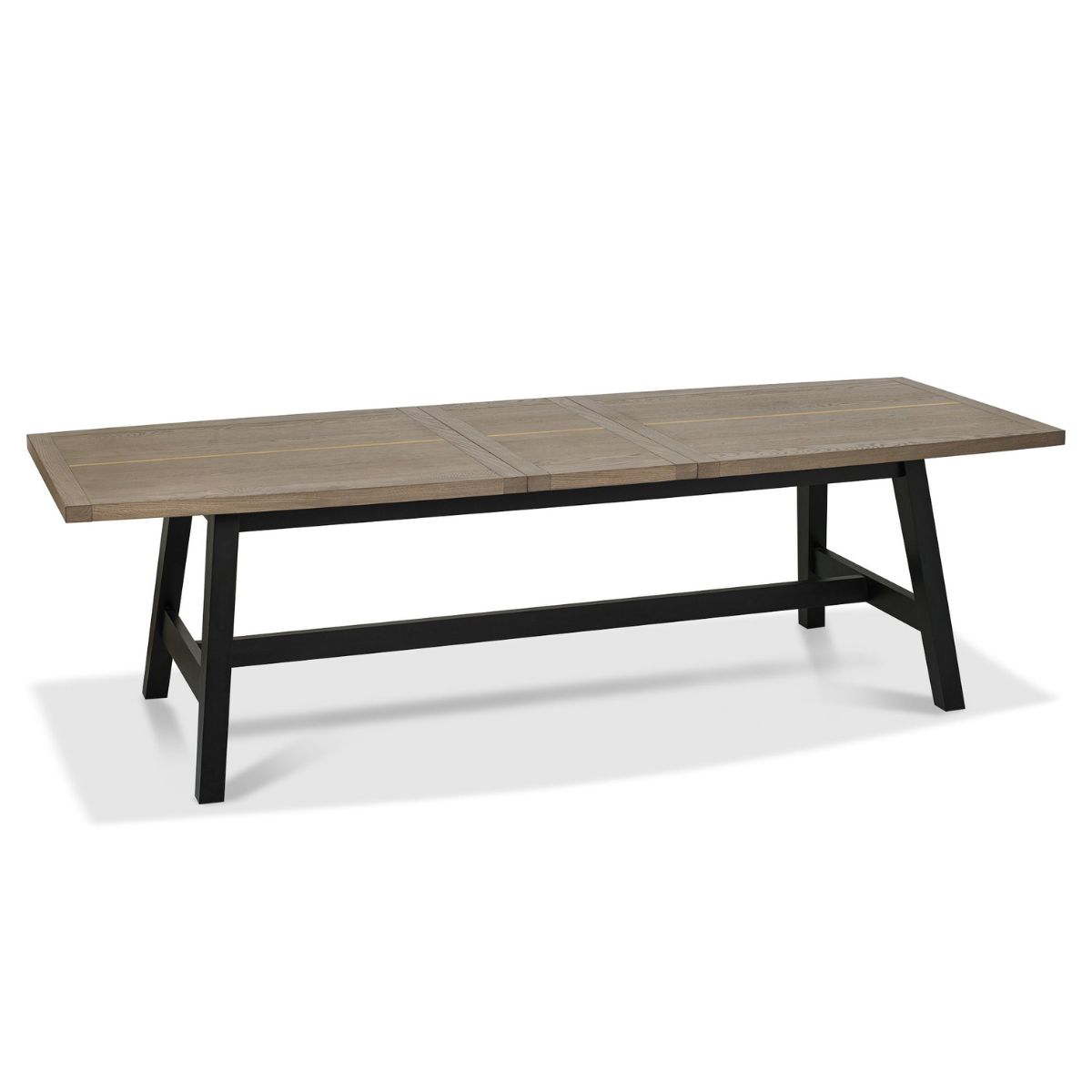 Table de salle à manger extensible Chambéry en chêne vieilli