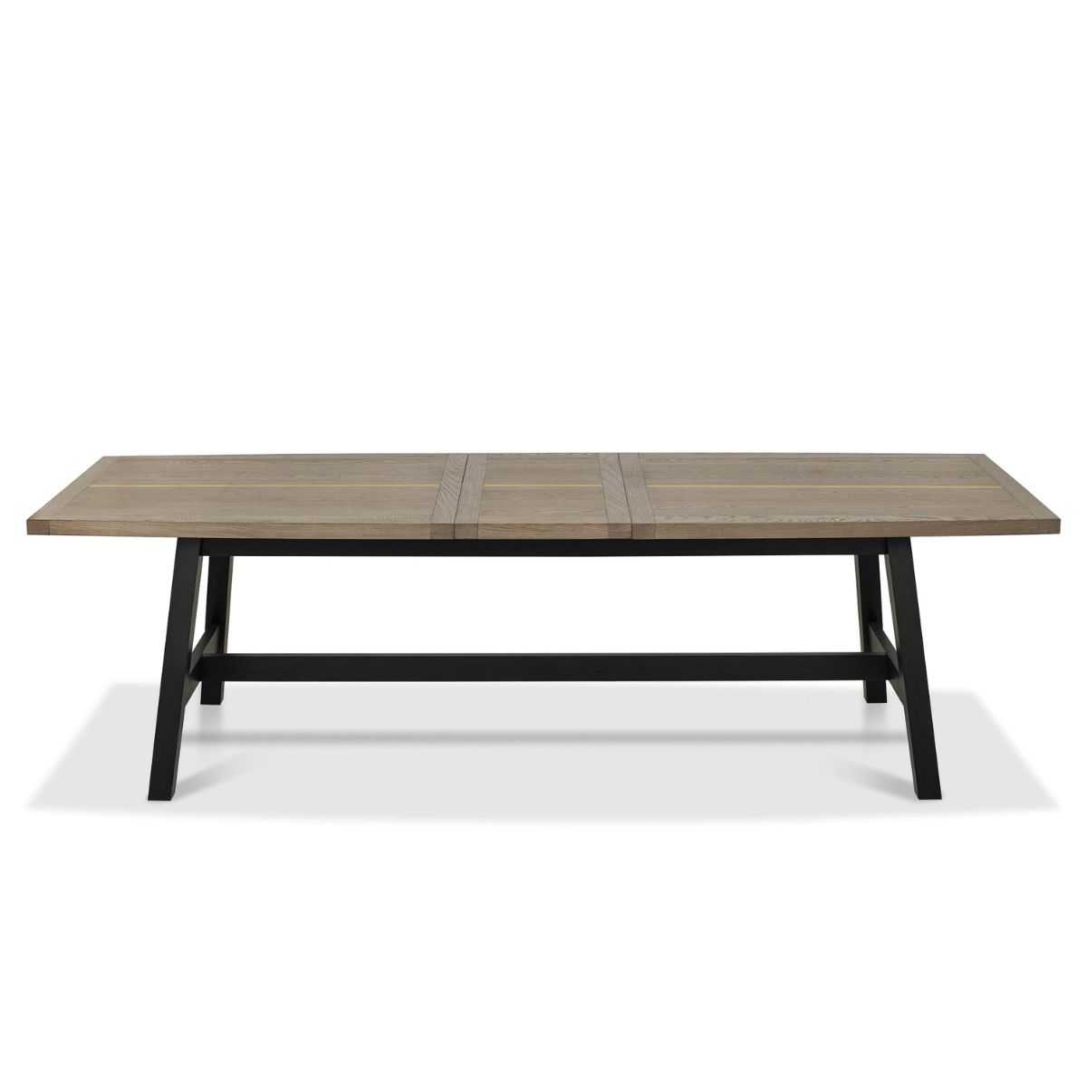 Table de salle à manger extensible Chambéry en chêne vieilli