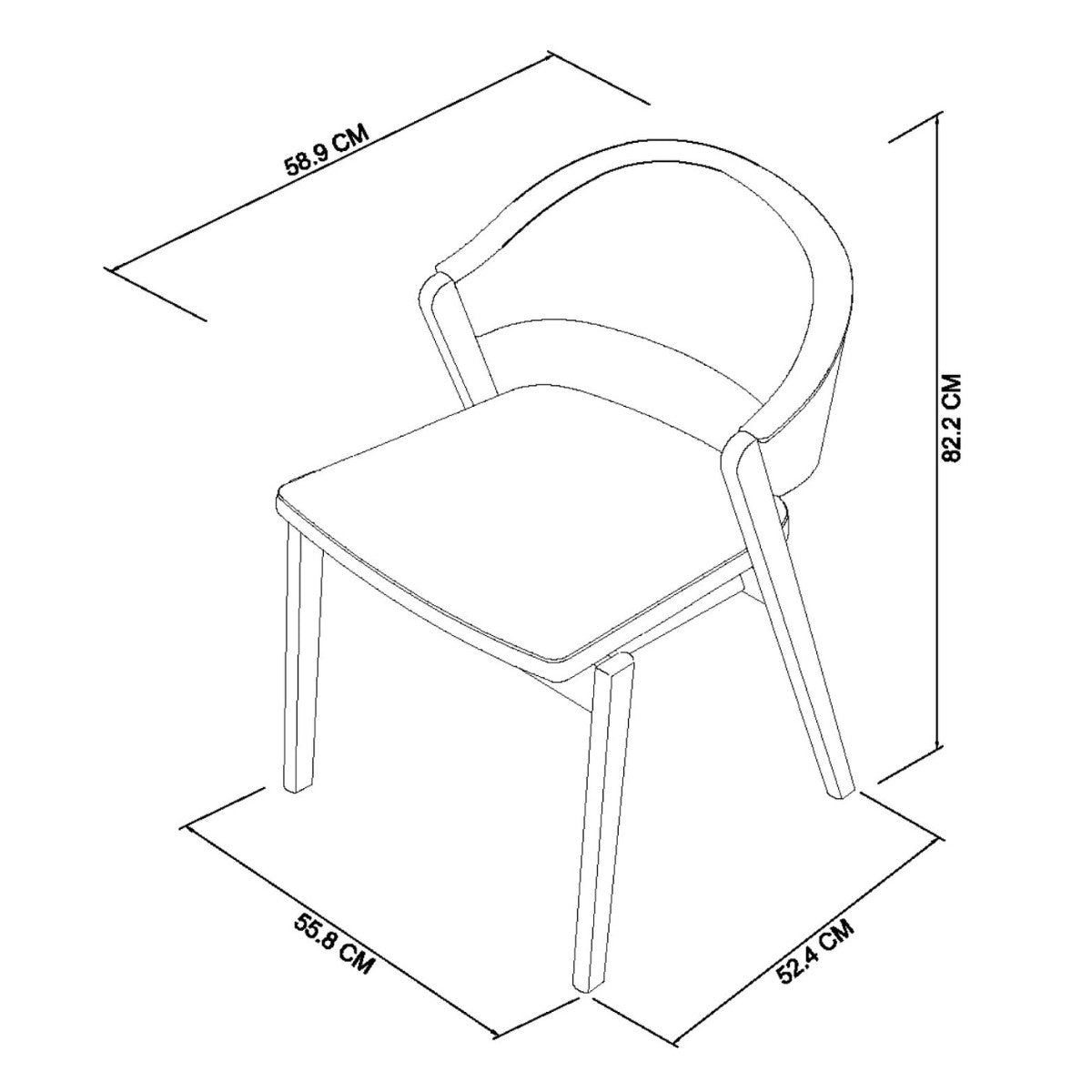 Chaise de salle à manger Chambery Rustic Oak Carver