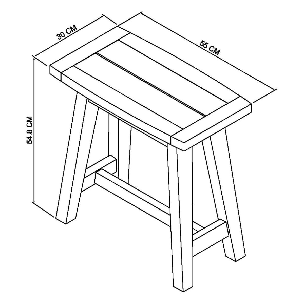 Table d'appoint Chambéry en chêne vieilli