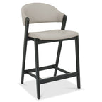 Tabouret de bar rétro en velours Chambery