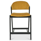 Tabouret de bar rétro en velours Chambery