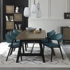 Chaise de salle à manger rétro en velours Chambéry