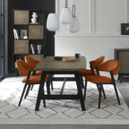 Chaise de salle à manger rétro en velours Chambéry