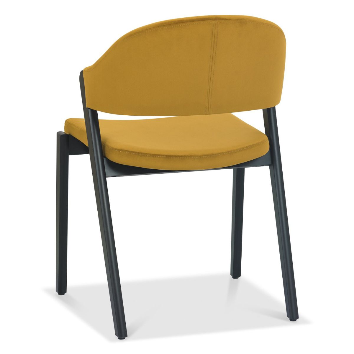 Chaise de salle à manger rétro en velours Chambéry