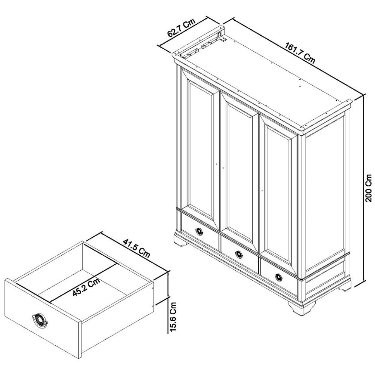 Chanel White Triple Wardrobe