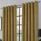Rideaux occultants moutarde à œillets Clayton, prêts à poser