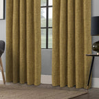 Rideaux occultants moutarde à œillets Clayton, prêts à poser