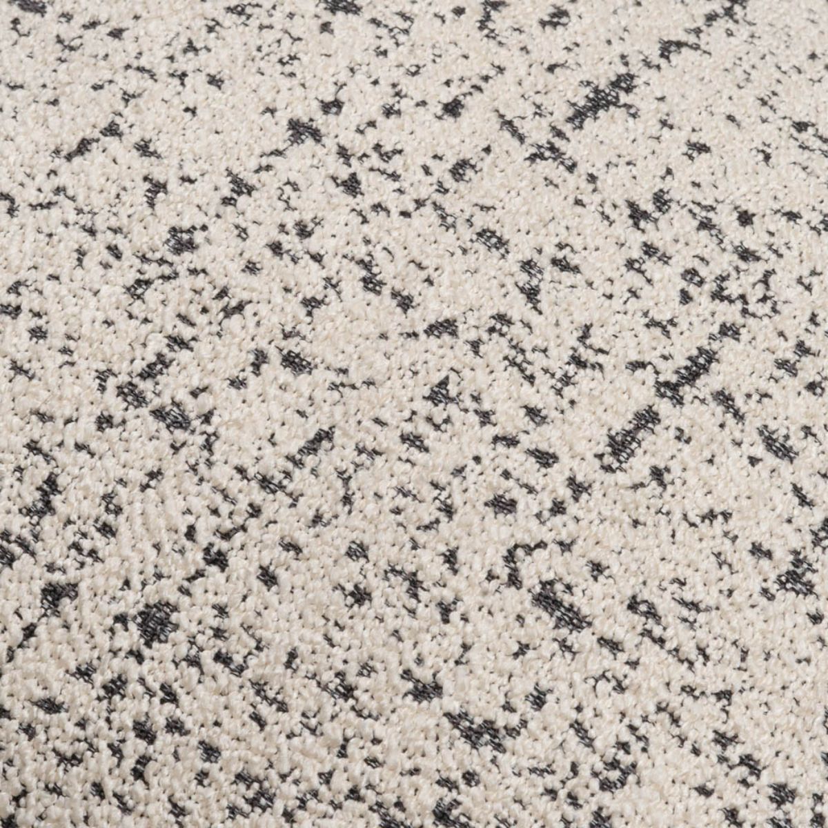 Coussin texturé Coco crème et noir