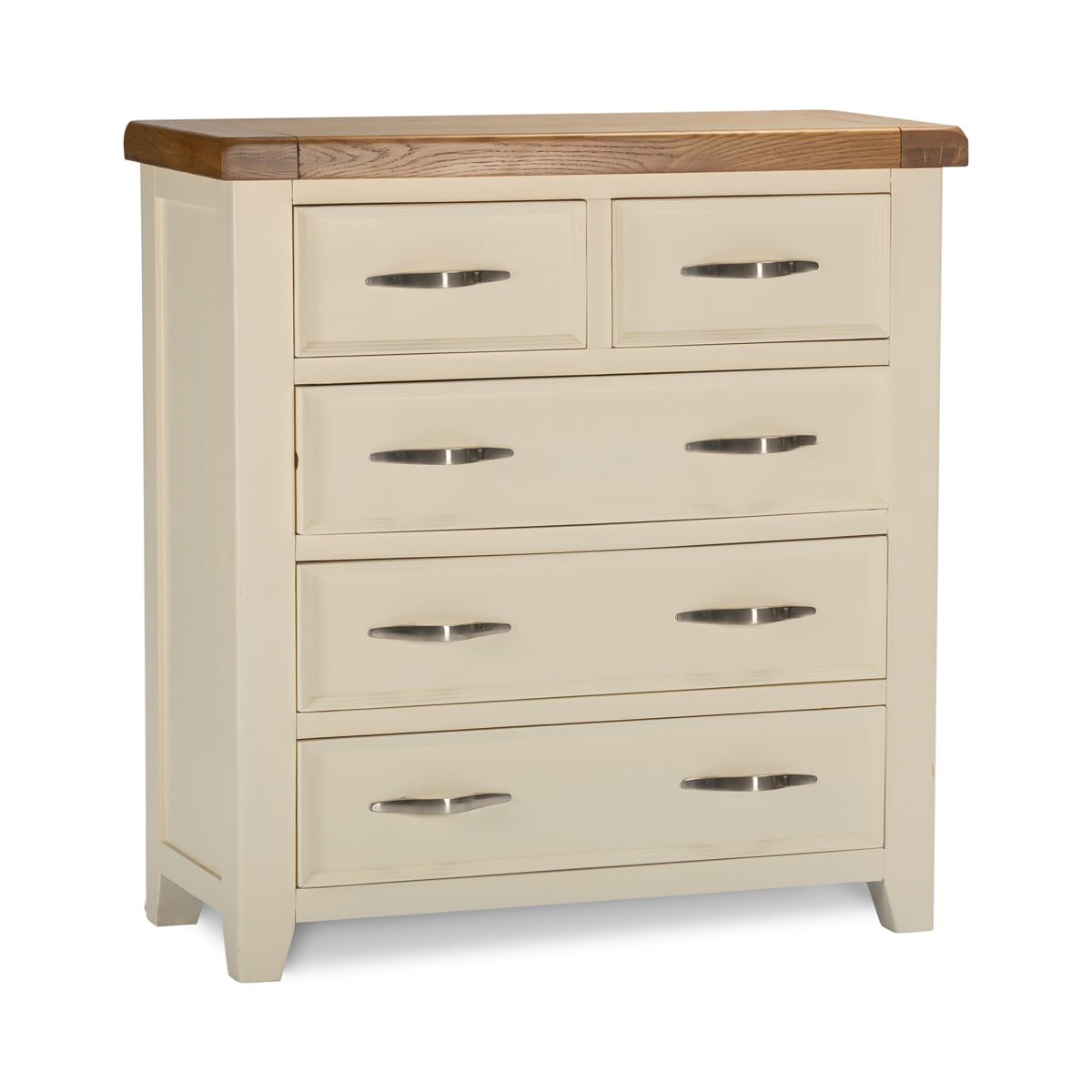 Commode Cannes bicolore à 5 tiroirs