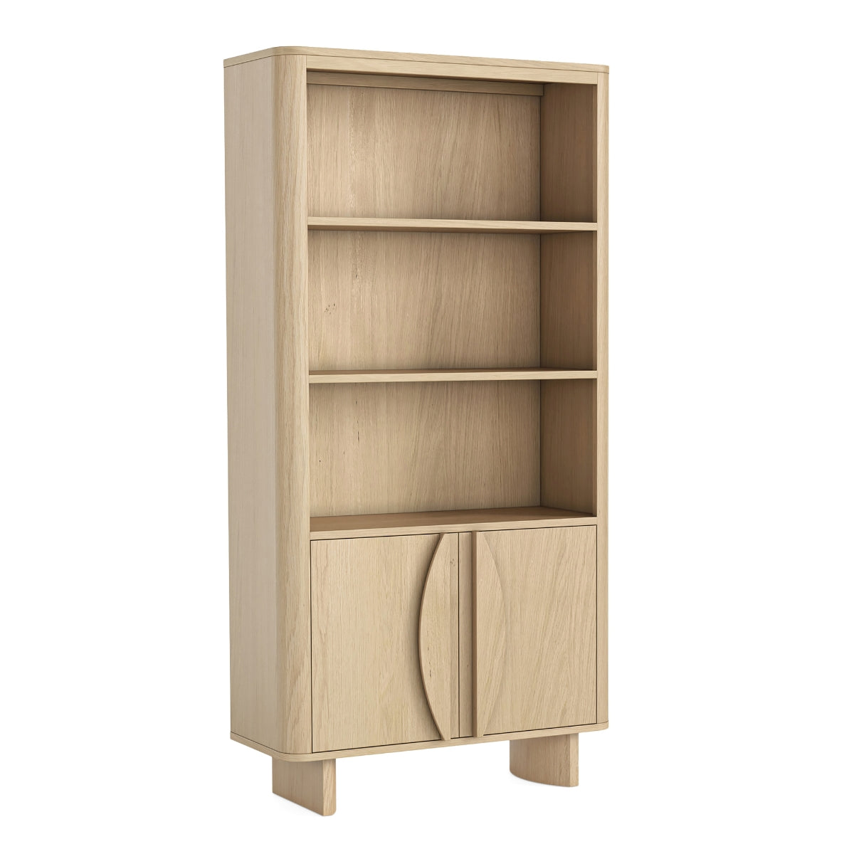 Bibliothèque contemporaine Cordelia en chêne