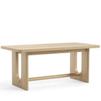 Table de salle à manger extensible contemporaine Cordelia en chêne