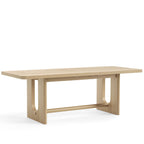 Table de salle à manger extensible contemporaine Cordelia en chêne