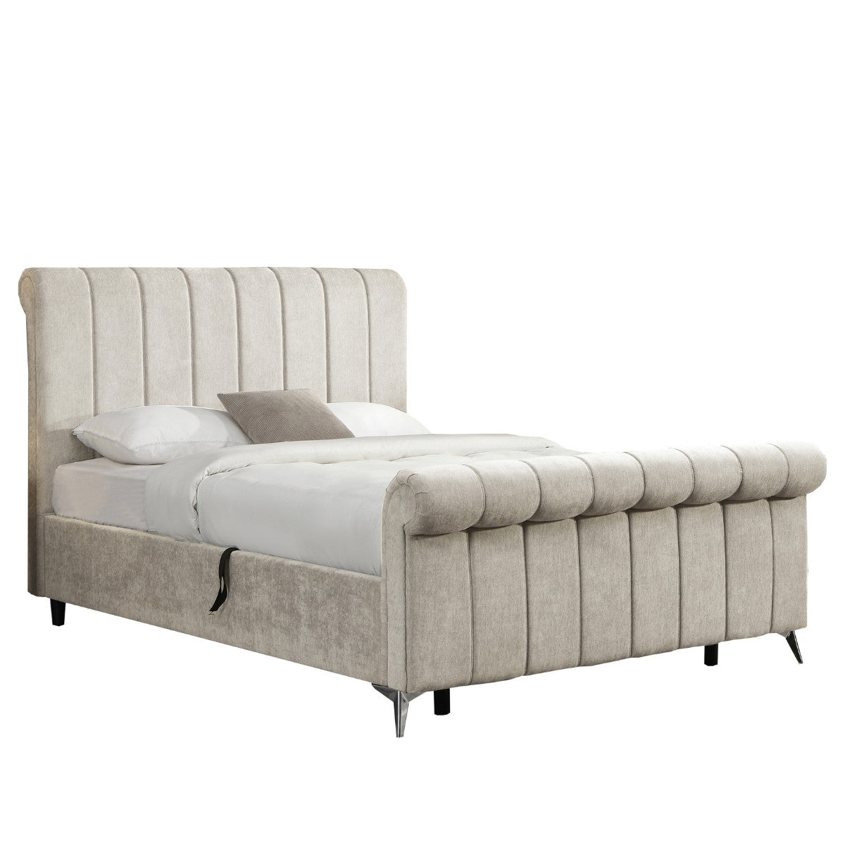 Lit ottoman Corona en velours avec capitonnage Chanel