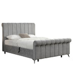 Lit ottoman Corona en velours avec capitonnage Chanel