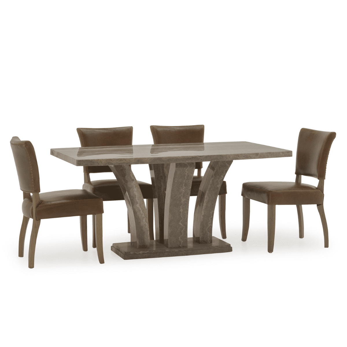 Chaise de salle à manger Dinas à pieds incurvés