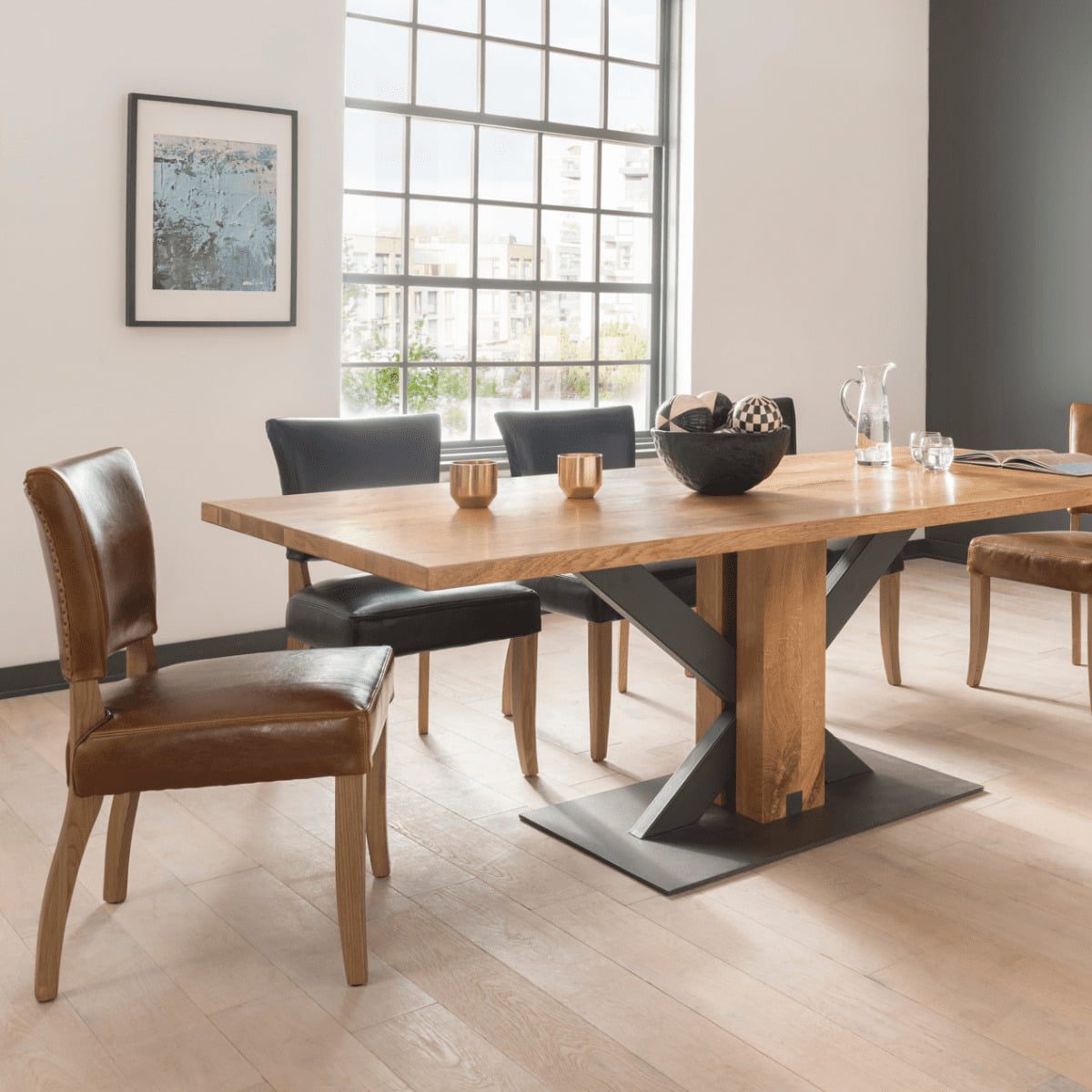 Chaise de salle à manger Dinas à pieds incurvés